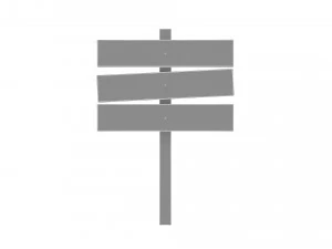 Wooden signboard 3D Model