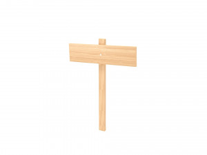 Wooden Signboard Model 3D