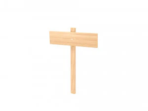 Wooden Signboard 3D Model