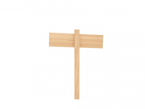 Wooden Signboard Model 3D