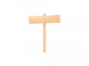 Wooden Signboard Model 3D