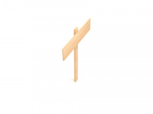 Wooden Signboard Model 3D