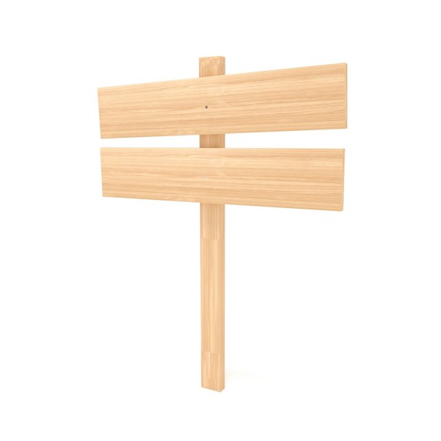Wooden signboard 3D 模型 .c4d .max .obj .3ds .fbx .stl .blend 