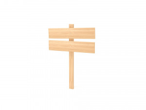 Wooden signboard 3D 模型