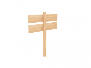 Wooden signboard 3D 模型