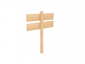 Wooden signboard 3D Model