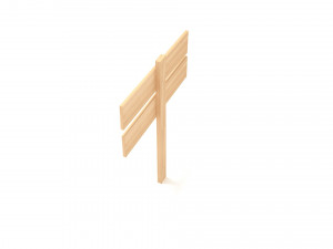 Wooden signboard 3D 模型