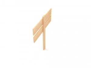 Wooden signboard 3D Model