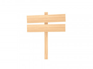 Wooden signboard 3D 模型