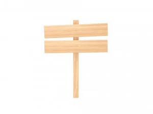 Wooden signboard 3D Model