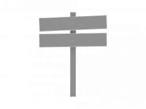 Wooden signboard 3D Model