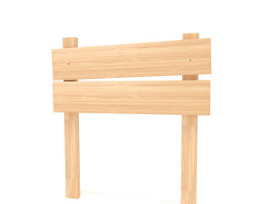 Wooden signboard 3D Model
