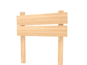 Letrero de madera Modelo 3D