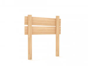 Wooden signboard 3D Model
