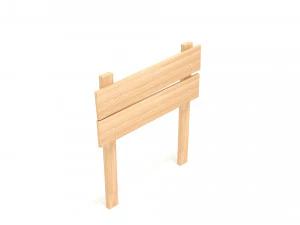 Wooden signboard 3D Model
