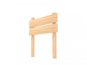 Wooden signboard Modèle 3D