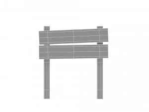Wooden signboard 3D Model