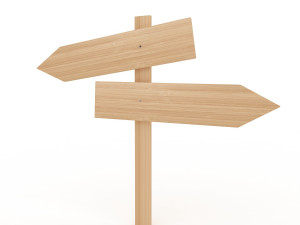 Wooden signboard 3D Model