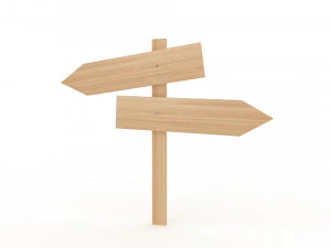 Wooden signboard 3D Model