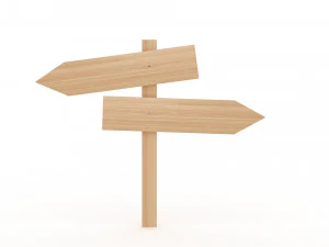 Wooden signboard 3D Model