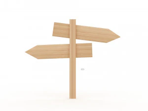 Wooden signboard 3D Model