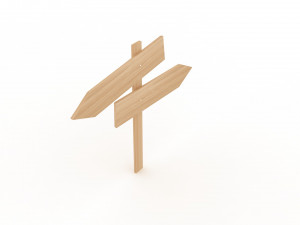 Wooden signboard 3D 모델