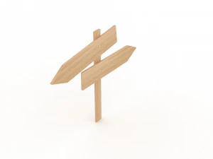 Wooden signboard 3D Model