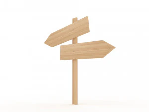 Wooden signboard 3D Model