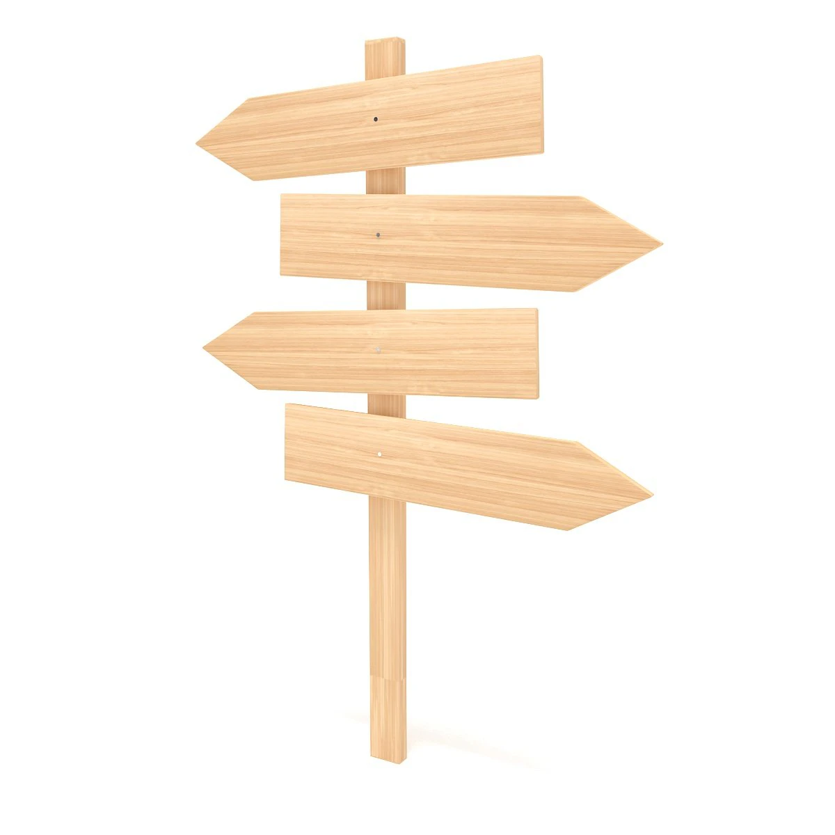 Wooden signboard 3D Model .c4d .max .obj .3ds .fbx .stl .blend