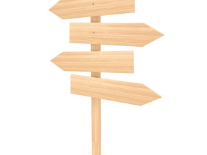 Wooden signboard 3D Model
