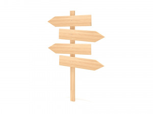 Wooden signboard Modelo 3D