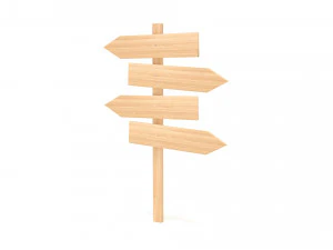 Wooden signboard 3D Model