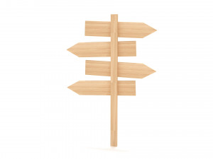 Wooden signboard Modelo 3D
