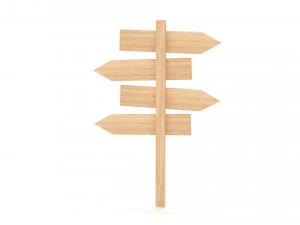 Wooden signboard 3D Model