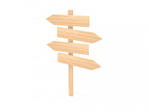 Wooden signboard Modelo 3D