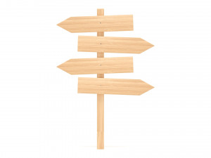 Wooden signboard Modelo 3D