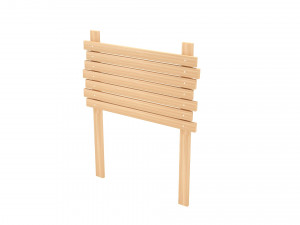 Wooden signboard 3D 模型