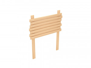 Wooden signboard 3D 模型