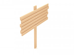 Wooden signboard 3D मॉडल