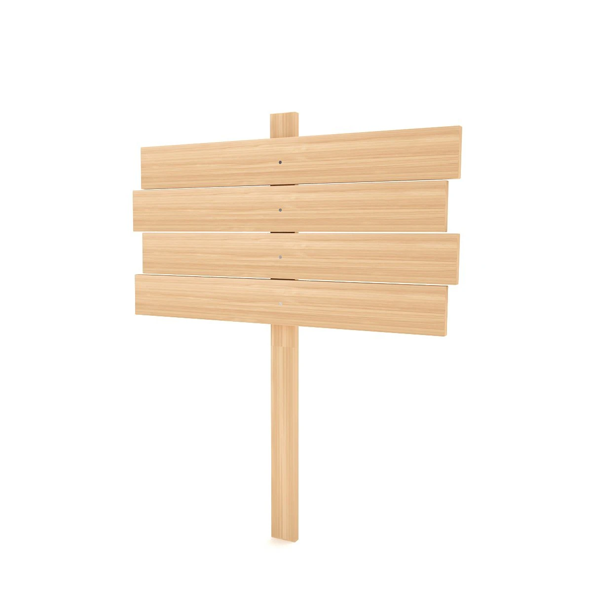 Wooden signboard 3D Model .c4d .max .obj .3ds .fbx .stl .blend 