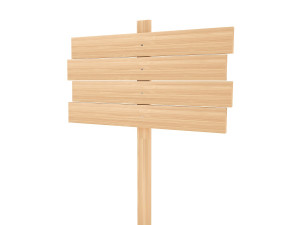 Wooden signboard 3Dモデル