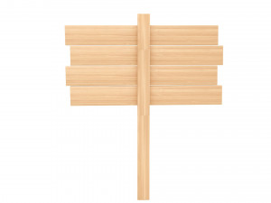 Wooden signboard Modello 3D