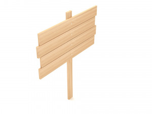Wooden signboard Modello 3D