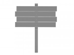 Wooden signboard Modello 3D