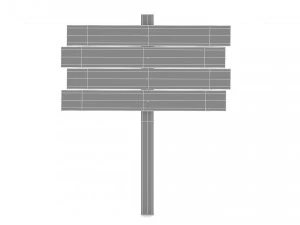 Wooden signboard 3D Model