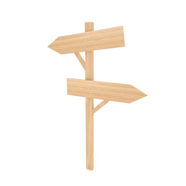 Wooden signboard Modelo 3D .c4d .max .obj .3ds .fbx .stl .blend
