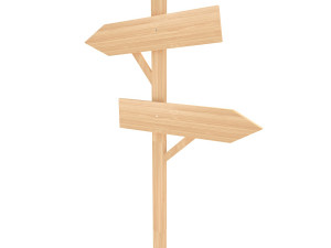 Wooden signboard 3D Model