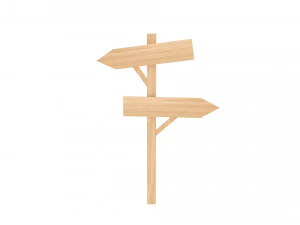 Wooden signboard 3D Model