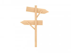 Wooden signboard 3D Model