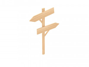 Wooden signboard Modelo 3D